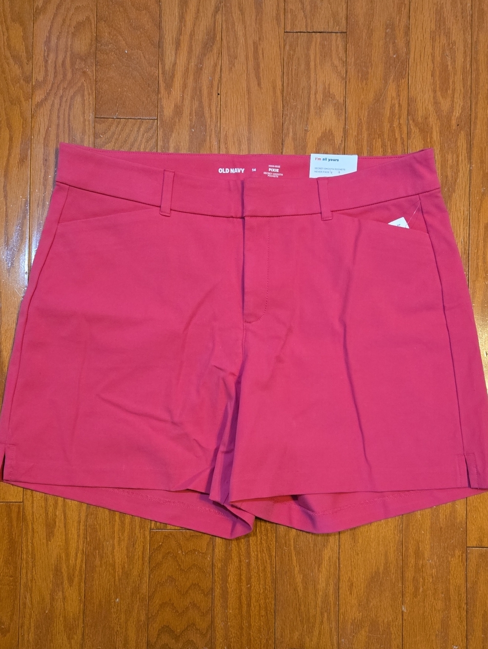 Old Navy Bright Pink Women's Tailored Shorts 14 NWT